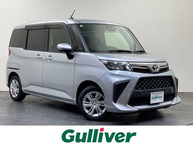 トヨタ ルーミー G 愛媛県 2021(令3)年 1.7万km ブライトシルバーM 純正９型ディスプレイオーディオ　バックカメラ　両側電動スライドドア　ＥＴＣ　純正１４インチアルミホイール　ＬＥＤヘッドライト　スマートキー　ブルートゥース　フルセグテレビ　アップルカープレイ　禁煙