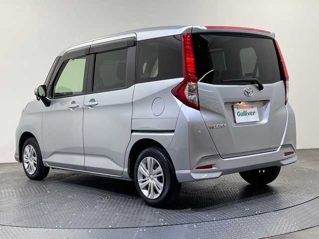 トヨタ ルーミー G 愛媛県 2021(令3)年 1.7万km ブライトシルバーM 純正９型ディスプレイオーディオ　バックカメラ　両側電動スライドドア　ＥＴＣ　純正１４インチアルミホイール　ＬＥＤヘッドライト　スマートキー　ブルートゥース　フルセグテレビ　アップルカープレイ　禁煙