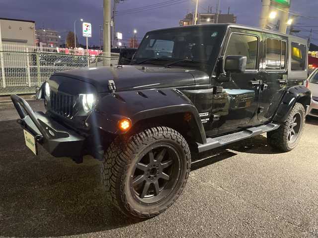 クライスラー・ジープ ジープ ラングラー アンリミテッド スポーツ 神奈川県 2014(平26)年 8.5万km ブラック 社外グリル/社外オーバーフェンダー/社外20AW/社外テールランプ/社外LEDヘッドライト/ETC