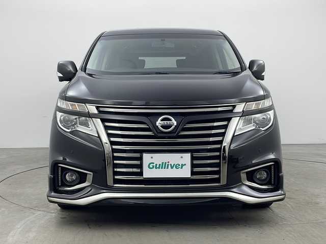日産 エルグランド 250ハイウェイスター プレミアム 兵庫県 2016(平28)年 7.3万km ファントムブラック ・純正ナビ/TV/CD/MSV/AUX/・全方位カメラ/・クルーズコントロール/・前後コーナーセンサー/・両側パワースライドドア/・革シート/・前席パワーシート/・前席シートヒーター/・運転席メモリー付パワーシート/・純正後席リアフリップダウンモニター/・純正ウッドコンビステアリング/・LEDヘッドライト/・純正フロントスポイラー/・社外18インチアルミホイールタイヤ/・ビルトインETC/・プラズマクラスター/・AC100V電源