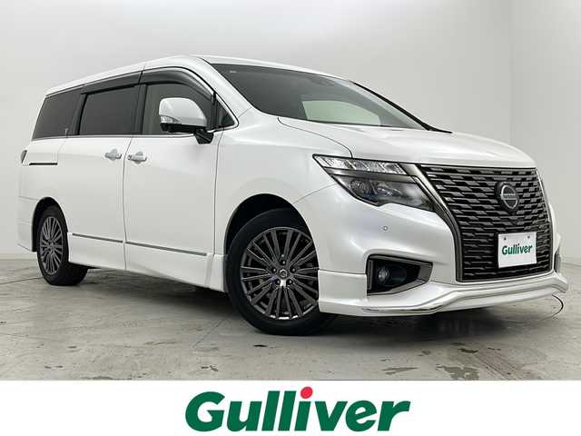 日産 エルグランド 250HWS S アーバンクロム 宮城県 2021(令3)年 5.1万km ピュアホワイトパール 禁煙車/純正11.3型フリップダウンモニター/３６０°セーフティアシスト/・インテリジェントエマージェンシーブレーキ/・ふらつき警報/・車線逸脱警報/・車線逸脱防止支援/・後側方衝突防止支援/・後側方車両検知アラート/・アラウンドビューモニター/・クロストラフィックアラート/両側パワースライドドア/純正10型SDナビ/・BT/CD/DVD/ブルーレイ/SD/AM/FM/フルセグTV/純正前方ドライブレコーダー/純正ビルトインETC/革巻きステアリング/ステアリングスイッチ/プッシュスタート/スマートキー/ハーフレザーシート/LEDヘッドライト/フォグランプ/純正18インチアルミホイール/純正フロアマット/ロールサンシェード
