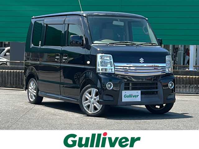 スズキ エブリィ ワゴン PZターボ スペシャル 茨城県 2014(平26)年 14.9万km ブルーイッシュブラックパール3 SDナビ/Bluetooth/DVD再生機能/フルセグテレビ/盗難防止装置/純正フロアマット/ワンオーナー
