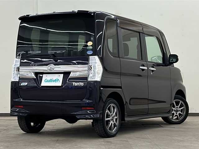 ダイハツ タント カスタム X SA 道央・札幌 2013(平25)年 7.8万km ナイトシャドーパープルクリスタルM /4WD//社外ディスプレイオーディオ：KENWOOD DDX4190BT/(Radio/CD/DVD/BT/ipod/USB)//LEDヘッドライト//片側パワースライドドア//アイドリングストップ//フォグランプ//ドアバイザー//エンジンプッシュスタート//積み込みスタッドレスタイヤ/(155/65/R14)