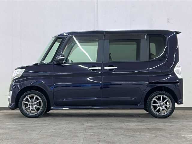 ダイハツ タント カスタム X SA 道央・札幌 2013(平25)年 7.8万km ナイトシャドーパープルクリスタルM /4WD//社外ディスプレイオーディオ：KENWOOD DDX4190BT/(Radio/CD/DVD/BT/ipod/USB)//LEDヘッドライト//片側パワースライドドア//アイドリングストップ//フォグランプ//ドアバイザー//エンジンプッシュスタート//積み込みスタッドレスタイヤ/(155/65/R14)