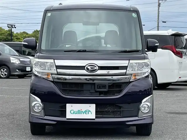 ダイハツ タント カスタム X SA 道央・札幌 2013(平25)年 7.8万km ナイトシャドーパープルクリスタルM ４WD/社外ディスプレイオーディオ/AM/FM/CD/BT/スマートアシスト/衝突被害軽減ブレーキ/横滑り防止装置/エコアイドル/片側パワースライドドア/プッシュスタート/スマートキー/LEDヘッドライト/オートライト/フォグランプ/電動格納ミラー/ウィンカーミラー/純正フロアマット/ドアバイザー/スペアキー/純正AW付夏タイヤ積込/155/65/R14/2020年/山5mm