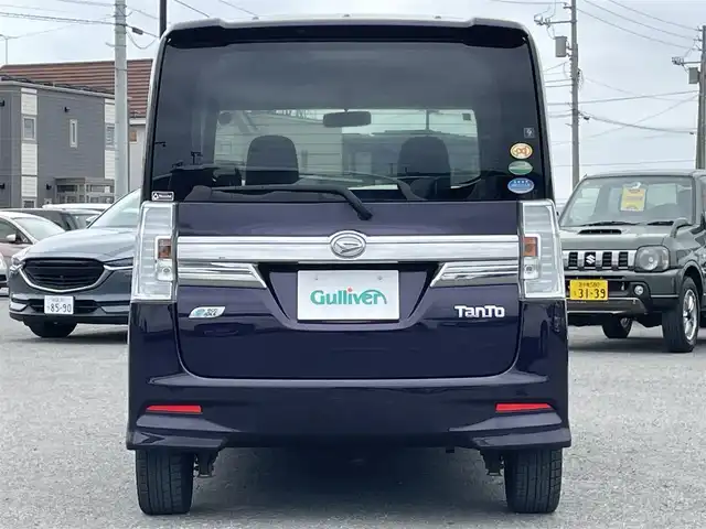 ダイハツ タント カスタム X SA 道央・札幌 2013(平25)年 7.8万km ナイトシャドーパープルクリスタルM ４WD/社外ディスプレイオーディオ/AM/FM/CD/BT/スマートアシスト/衝突被害軽減ブレーキ/横滑り防止装置/エコアイドル/片側パワースライドドア/プッシュスタート/スマートキー/LEDヘッドライト/オートライト/フォグランプ/電動格納ミラー/ウィンカーミラー/純正フロアマット/ドアバイザー/スペアキー/純正AW付夏タイヤ積込/155/65/R14/2020年/山5mm