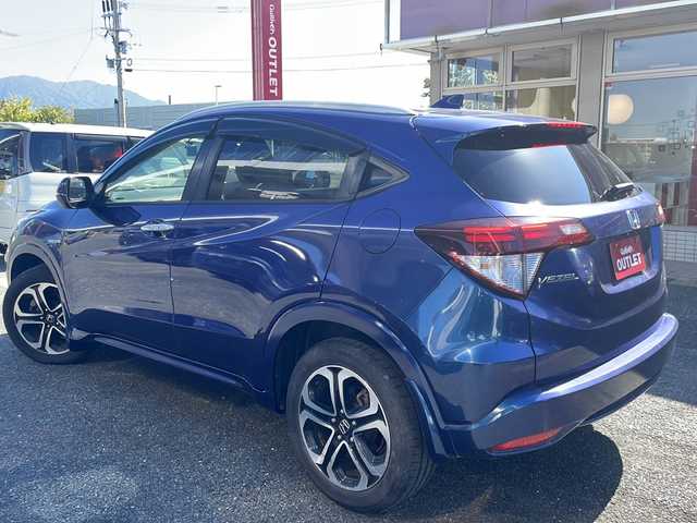 ホンダ ヴェゼル ハイブリッド Z 福岡県 2014(平26)年 9.2万km モルフォブルーP 純正ナビ/ワンセグテレビ/バックカメラ/クルーズコントロール/ETC/LEDヘッドライト/ハーフレザーシート/シートヒーター