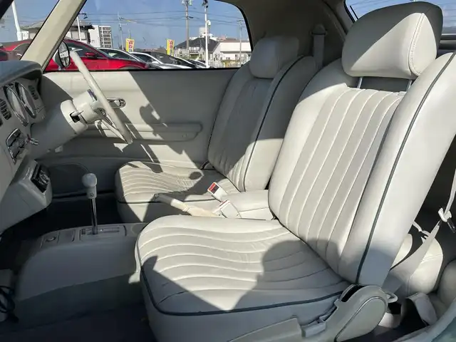 日産 フィガロ フルオープントップ 長崎県 1991(平3)年 8.8万km 緑 全国2万台限定車/社外オーディオ/白本革シート/ETC