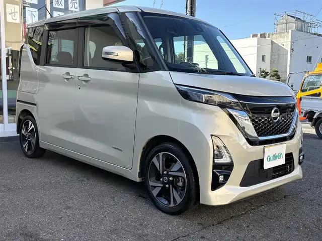 日産 ルークス HWS X プロパイロットED 愛知県 2023(令5)年 1.8万km フローズンバニラパール 女性ワンオーナー/ディスプレイオーディオ/プロパイロット/Bluetooth/両側パワースライドドア/ハンズフリーオートスライドドア/オートライト/ドラレコ/クルコン/純正アルミホイール/プッシュスタート/ドアバイザー/ビルトインETC/取説、保証書、スペアキーあり