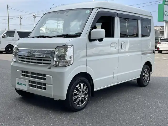 スズキ エブリイ JOINターボ 青森県 2024(令6)年 1.2万km パールホワイト インタークーラーターボ/パートタイム4WD (後輪駆動ベース)/インパネCVT/ハイルーフ/社外ナビ/CD /DVD /SD /フルセグ/BT/バックカメラ/ETC/ユピテル　360°ドラレコ/後席両側ワンアクションパワースライドドア・フルオートエアコン装着車/「スズキ セーフティ サポート」/衝突被害軽減ブレーキ/デュアルカメラブレーキサポート/後退時ブレーキサポート/車線逸脱警報機能/ふらつき警報機能/誤発進抑制機能/エアバッグ　運転席・助手席/コーナーセンサー/オートライト/LEDヘッドライト/USBポート/タイプCポート/運転席シートヒーター/スマートキー×2/新車時保証書/取扱説明書