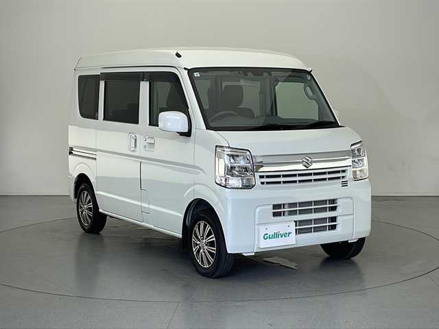 スズキ エブリイ JOINターボ 長野県 2024(令6)年 1.2万km パールホワイト インタークーラーターボ/パートタイム4WD (後輪駆動ベース)/インパネCVT/ハイルーフ/社外ナビ/CD /DVD /SD /フルセグ/BT/バックカメラ/ETC/ユピテル　360°ドラレコ/後席両側ワンアクションパワースライドドア・フルオートエアコン装着車/「スズキ セーフティ サポート」/衝突被害軽減ブレーキ/デュアルカメラブレーキサポート/後退時ブレーキサポート/車線逸脱警報機能/ふらつき警報機能/誤発進抑制機能/エアバッグ　運転席・助手席/コーナーセンサー/オートライト/LEDヘッドライト/USBポート/タイプCポート/運転席シートヒーター/スマートキー×2/新車時保証書/取扱説明書
