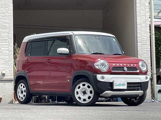 スズキ ハスラー Jスタイル 大分県 2015(平27)年 14.2万km フェニックスレッドパール/ホワイト2トーンルーフ 社外ナビ/フルセグTV/Bluetooth/DVD/社外ETC/純正フロアマット/オートライト/バックカメラ
