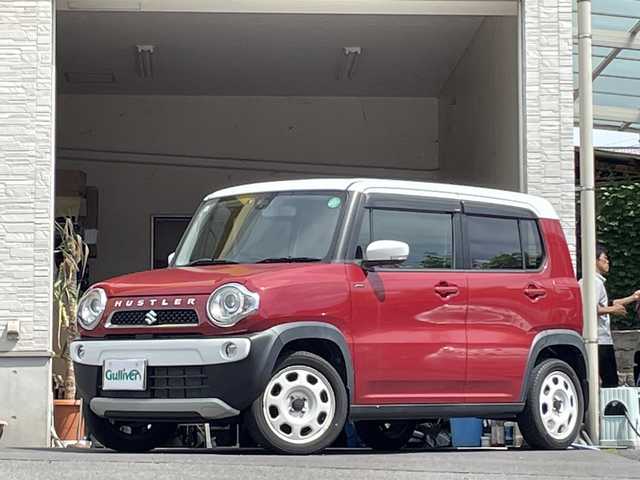 スズキ ハスラー Jスタイル 大分県 2015(平27)年 14.2万km フェニックスレッドパール/ホワイト2トーンルーフ 社外ナビ/フルセグTV/Bluetooth/DVD/社外ETC/純正フロアマット/オートライト/バックカメラ