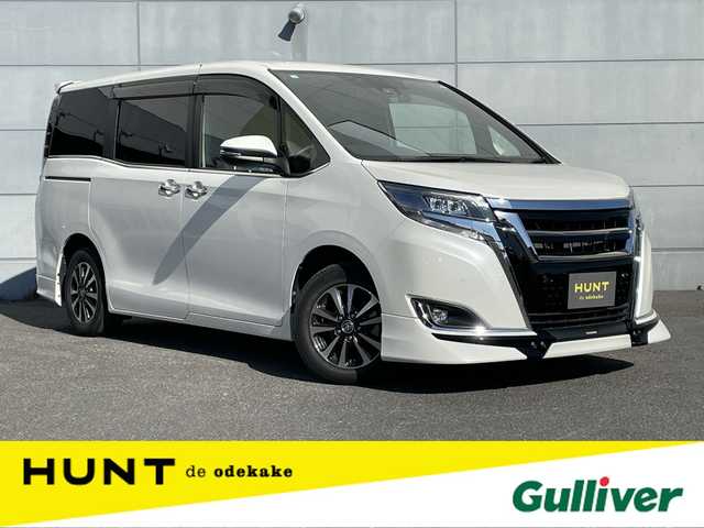 トヨタ エスクァイア Gi 千葉県 2020(令2)年 2.4万km ホワイトパールクリスタルシャイン TRDエアロ(F/R)/トヨタセーフティセンス/・衝突軽減ブレーキ/レーンキープアシスト/・オートハイビーム/クリアランスソナー/純正フリップダウンモニター/純正9インチナビ(NSZT-Y68T)/・フルセグ/BT/DVD/CD/バックカメラ/ステアリングスイッチ/ETC/両側パワースライドドア/レザーシート/シートヒーター(D/N席)/LEDヘッドライト/オートライト/フォグライト/スマートキー/プッシュスタート/純正フロアマット/純正15インチAW