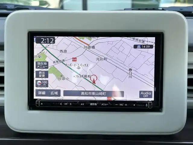 スズキ ラパン F リミテッド 香川県 2017(平29)年 5.1万km フェニックスレッドパール 社外ナビ：NX718/【CD/DVD/SD/Bluetooth】/地デジ対応TV/バックカメラ/衝突軽減ブレーキ　/運転席シートヒーター/ドライブレコーダー　/SDあり/ＨＩＤヘッドライト　/オートライト機能　/ウィンカーミラー　/革巻きステアリング　/ＥＴＣ　/プッシュスタート/スマートキー×２　