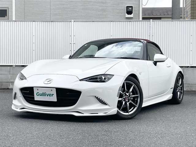 マツダ ロードスター 100周年特別記念車 栃木県 2021(令3)年 0.4万km スノーフレイクホワイトパールマイカ ワンオーナー/１００周年記念車/純正ナビ（DVD/CD/BT/フルセグTV）/BOSEサウンド/BLITZ車高調/バックカメラ/シートヒーター/赤革シート/デジタルインナーミラー（録画式）/パドルシフト/ステアリングスイッチ/スペアキー/保証書/取説