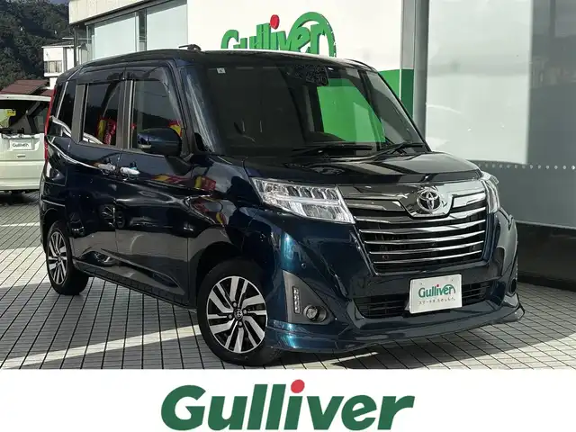 トヨタ ルーミー カスタムG 京都府 2019(平31)年 7.5万km レーザーブルークリスタルシャイン スマートアシスト3/・衝突回避支援ブレーキ機能/・衝突警報機能/・車線逸脱警報機能/・誤発進抑制制御/・先行者発進お知らせ機能/・オートハイビーム/純正9インチメモリーナビ、地デジ、Bluetooth/パノラミックビューモニター/ビルトインETC/両側パワースライドドア/LEDヘッドランプ/記録簿R2、R4、R6有り