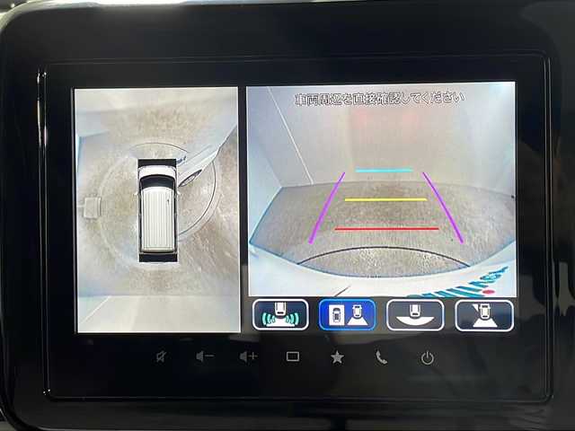 スズキ スペーシア HYBRID X 沖縄県 2024(令6)年 0.1万km ピュアホワイトP 県外仕入　/禁煙車　/純正９インチメーカーナビ/（ＢＴ，フルセグ，ＵＳＢ，ラジオ，ＣａｒＰｌａｙ）　/全方位モニター　/両側パワースライドドア　/後席オットマン　/アダプティブクルーズコントロール　/電子パーキングブレーキ　/ＵＳＢポート/シートバックテーブル/コーナーセンサー/デュアルセンサーブレーキサポート２/ハイビームアシスト/車線逸脱警報機能/標識認識機能/純正フロアマット/ドアバイザー/シートヒーター/スペアキー