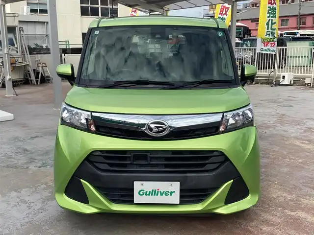 ダイハツ トール X SAⅡ 京都府 2017(平29)年 7.2万km フレッシュグリーンM 純正ナビ(NMZK-W67D)/　CD DVD SD BT フルセグTV/PWスライドドア/ETC/スマートアシスト/アイドリングストップ/フロントドラレコ/リアサンシェード/スマートキー×2