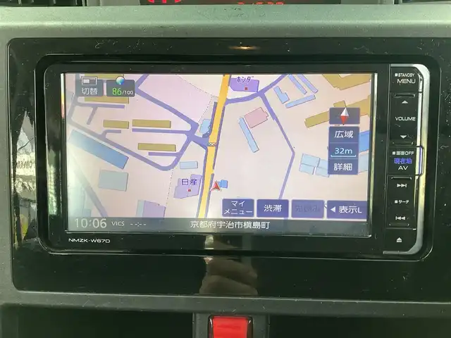 ダイハツ トール X SAⅡ 京都府 2017(平29)年 7.2万km フレッシュグリーンM 純正ナビ(NMZK-W67D)/　CD DVD SD BT フルセグTV/PWスライドドア/ETC/スマートアシスト/アイドリングストップ/フロントドラレコ/リアサンシェード/スマートキー×2