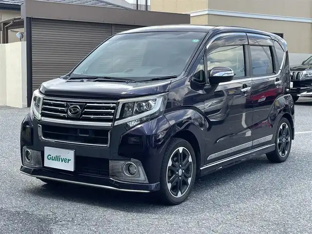ダイハツ ムーヴ カスタム RS ハイパー SA 千葉県 2015(平27)年 13.3万km ナイトシャドーパープルクリスタルM 純正ディーラ-ナビ(NSZN-W65DB)/(AM/FM/BT/フルセグ)/バックカメラ/コーナーセンサー/LEDヘッドライト/オートライト/ステアリングリモコン/ドアバイザー/電動格納ミラー/ETC/ハーフレザーシート