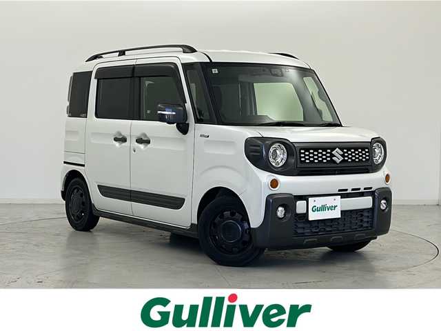 スズキ スペーシア ギア HYBRID XZターボ 宮城県 2019(令1)年 2.2万km ピュアホワイトP 禁煙車/スズキセーフティサポート/・車線逸脱抑制制御機能/・パーキングソナー/・横滑り防止装置/・ハイビームアシスト/・デュアルセンサーブレーキサポート/両側パワースライドドア/全周囲カメラ/純正8型ナビ/【地図SDカード無し】/・BT.CD.DVD.SD.USB/フルセグTV/前席シートヒーター/ビルトインETC/ドライブレコーダー(F.R)/ステアリングスイッチ/パドルシフト/革巻ステアリング/プッシュスタート/スマートキー×2/純正フロアマット/純正14インチAW/純正ドアバイザー/LEDヘッドライト/フォグランプ/ロールサンシェード/シートバックテーブル/横滑り防止機能