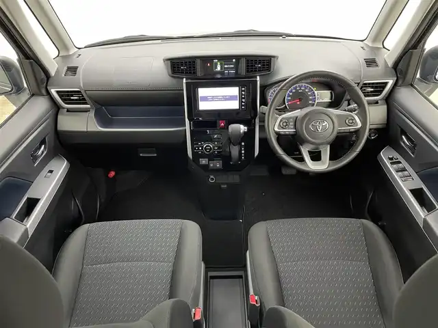 トヨタ ルーミー カスタムG－T 岡山県 2023(令5)年 1.8万km ブラックマイカメタリック 純正ナビ（NSZT-W68T）/【Bluetooth/フルセグTV/CD/DVD】/バックカメラ/両側電動スライドドア/追従型クルーズコントロール/コーナーセンサー（前/後）/衝突軽減ブレーキ/ビルトインＥＴＣ/ドライブレコーダー（前）/純正１５インチＡＷ/ＬＥＤヘッドライト/オートライト/フォグランプ/純正フロアマット/オートブレーキホールド/禁煙車/スマートキー