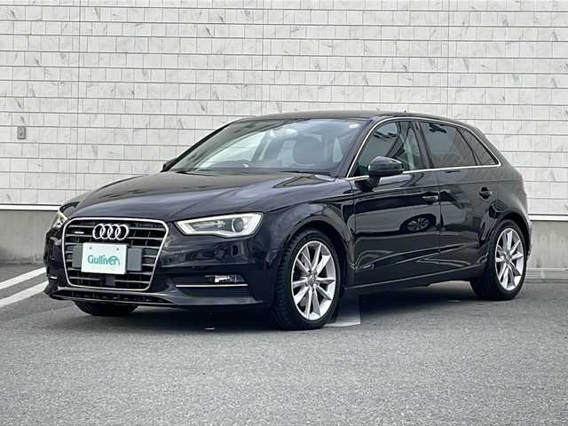 アウディ Ａ３ SB 1．8 TFSIクワトロ 山形県 2014(平26)年 8.4万km ファントムブラックパールエフェクト 禁煙車/ワンオーナー/アウディ ドライブセレクト/横滑り防止装置/アダプティブクルーズコントロール/純正ナビ(CD.DVD.BT.AM.FM)/バックカメラ/フルセグ/パドルシフト/オートライト/ETC/LEDヘッドライト/アイドリングストップ/デュアルエアコン/社外リアミラー/スペアキー×1/純正17インチAW/社外AW付ノーマルタイヤ車載