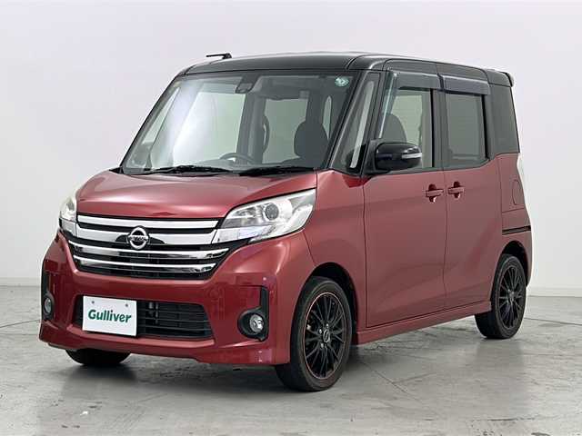 日産 デイズ ルークス ハイウェイスターX Gパッケージ 宮城県 2016(平28)年 3万km スパークリングレッド/ブラック 禁煙車/エマージェンシーブレーキ/アラウンドビューモニター/純正7インチナビ/【地図SDカード無し】/・BT.CD.DVD.SD.USB.AUX/・フルセグTV/両側パワースライドドア/プッシュスタート/スマートキー/横滑り防止/アイドリングストップ/社外フロアマット/社外15インチAW/HIDヘッドライト/フォグライト/ドアバイザー/シートバックテーブル/ロールサンシェード/後席サーキュレーター