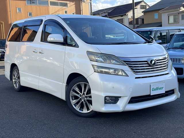 トヨタ ヴェルファイア 2．4Z プラチナセレクションⅡ 静岡県 2011(平23)年 13.4万km ホワイトパールクリスタルシャイン ワンオーナー/両側パワースライド/パワーバックドア/社外HDDナビ・フルセグTV/DVD/CD/MSV/Bluetooth/バックカメラ/純正18インチアルミホイール/HIDヘッドライト/スマートキー2個/プッシュスタート/新車時保証書/取扱説明書