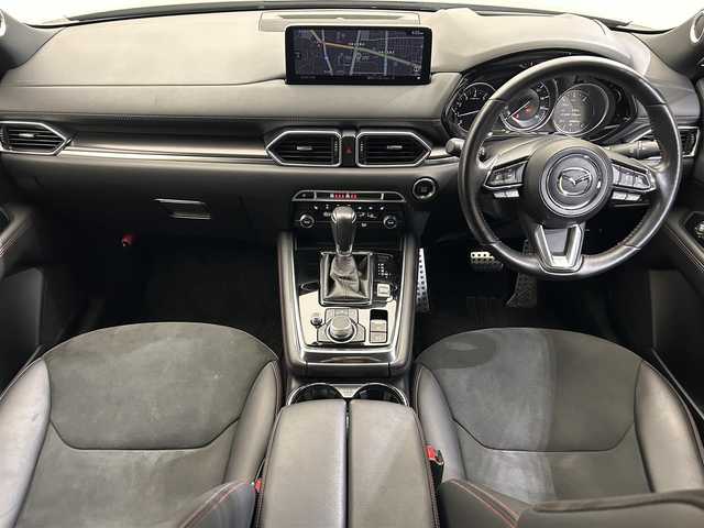 マツダ ＣＸ－８ 25S ブラックトーンED 愛媛県 2021(令3)年 4.4万km チタニウムフラッシュマイカ ワンオーナー/純正SDナビ/(Bluetooth/フルセグ)/全周囲カメラ/レーダークルーズコントロール/衝突被害軽減ブレーキ/前後コーナーセンサー/レーンキープシスト/シートヒーター(運転席/助手席/二列目)/ドライブレコーダー/ワイヤレス充電/パワーシート/シートメモリー/オートホールド/サイドサンシェード/ヘッドアップディスプレイ/ブラインドスポットモニター/ステアリングスイッチ/電動リアゲート/ETC/ドアバイザー/プッシュスタート/スペアキー/取扱説明書/保証書