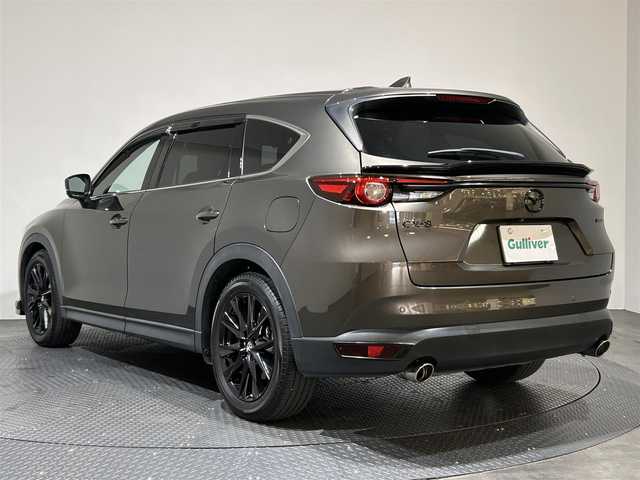 マツダ ＣＸ－８ 25S ブラックトーンED 愛媛県 2021(令3)年 4.4万km チタニウムフラッシュマイカ ワンオーナー/純正SDナビ/(Bluetooth/フルセグ)/全周囲カメラ/レーダークルーズコントロール/衝突被害軽減ブレーキ/前後コーナーセンサー/レーンキープシスト/シートヒーター(運転席/助手席/二列目)/ドライブレコーダー/ワイヤレス充電/パワーシート/シートメモリー/オートホールド/サイドサンシェード/ヘッドアップディスプレイ/ブラインドスポットモニター/ステアリングスイッチ/電動リアゲート/ETC/ドアバイザー/プッシュスタート/スペアキー/取扱説明書/保証書