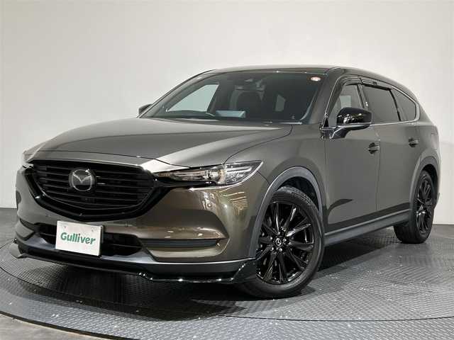 マツダ ＣＸ－８ 25S ブラックトーンED 愛媛県 2021(令3)年 4.4万km チタニウムフラッシュマイカ ワンオーナー/純正SDナビ/(Bluetooth/フルセグ)/全周囲カメラ/レーダークルーズコントロール/衝突被害軽減ブレーキ/前後コーナーセンサー/レーンキープシスト/シートヒーター(運転席/助手席/二列目)/ドライブレコーダー/ワイヤレス充電/パワーシート/シートメモリー/オートホールド/サイドサンシェード/ヘッドアップディスプレイ/ブラインドスポットモニター/ステアリングスイッチ/電動リアゲート/ETC/ドアバイザー/プッシュスタート/スペアキー/取扱説明書/保証書