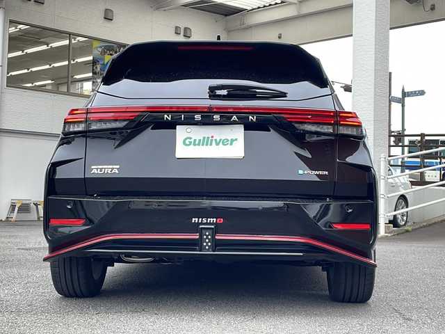 日産 オーラ ニスモ 宮崎県 2024(令6)年 0.6万km スーパーブラック ワンオーナー/登録時走行距離5259km/純正ナビ/（Apple Car Play/Android Auto/Bluetooth/HDMI/フルセグTV）/置くだけ充電/プロパイロット/アラウンドビューモニター/インテリジェントルームミラー/ステアリングヒーター/ビルトインETC/取説、記録簿/スペアキー１本