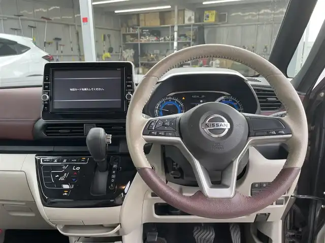 日産 ルークス オーテック 石川県 2020(令2)年 3.6万km 茶 純正9型ナビ/フルセグTV/アラウンドビューモニター/ETC/専用シート/エマージェンシーブレーキ/ドライブレコーダー/インテリキー/プッシュスタート/電動ミラー/ベンチシート