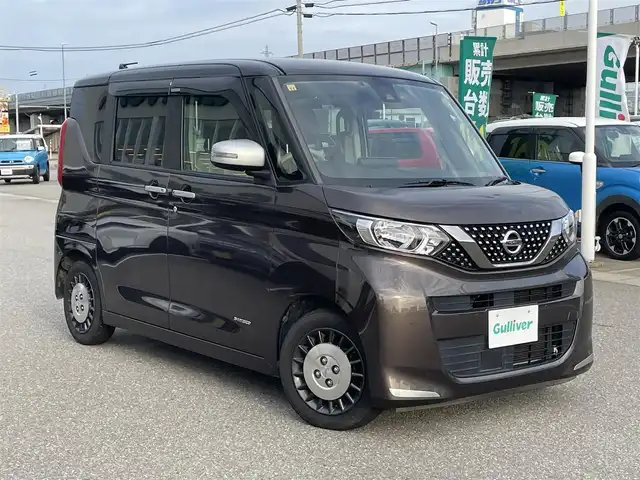 日産 ルークス オーテック 石川県 2020(令2)年 3.6万km 茶 純正9型ナビ/フルセグTV/アラウンドビューモニター/ETC/専用シート/エマージェンシーブレーキ/ドライブレコーダー/インテリキー/プッシュスタート/電動ミラー/ベンチシート