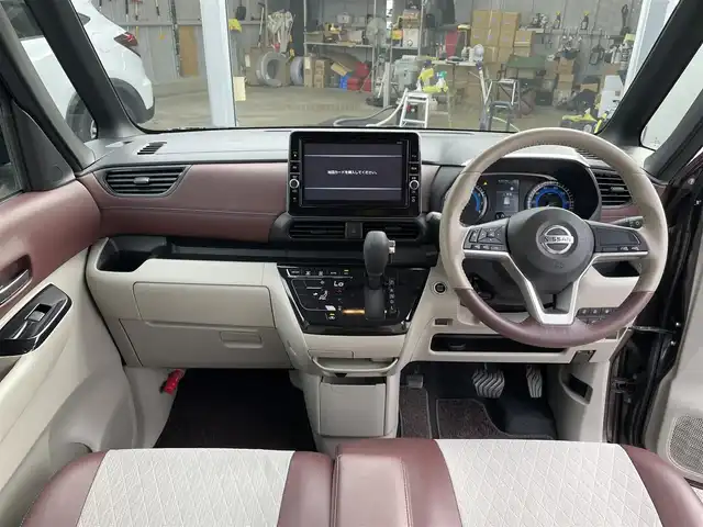 日産 ルークス オーテック 石川県 2020(令2)年 3.6万km 茶 純正9型ナビ/フルセグTV/アラウンドビューモニター/ETC/専用シート/エマージェンシーブレーキ/ドライブレコーダー/インテリキー/プッシュスタート/電動ミラー/ベンチシート