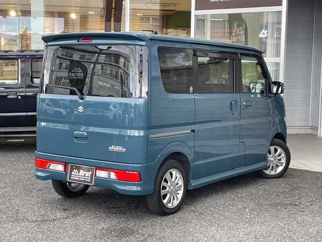 スズキ エブリィ ワゴン PZターボ スペシャル 福島県 2024(令6)年 0.9万km デニムブルーメタリック 4WD/バックカメラ/衝突被害軽減ブレーキ/横滑り防止装置/ＳＤナビ（ＣＤ・ＤＶＤ・ＢＴ・ＴＶ）/純正アルミホイール/純正フロアマット/アイドリングストップ/コーナーセンサー