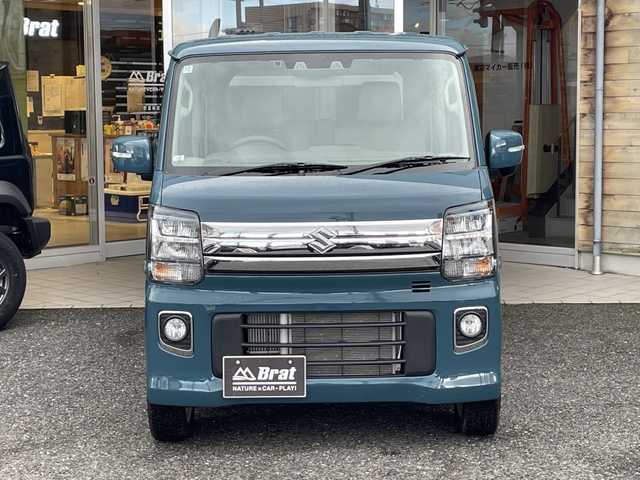 スズキ エブリィ ワゴン PZターボ スペシャル 福島県 2024(令6)年 0.9万km デニムブルーメタリック 4WD/バックカメラ/衝突被害軽減ブレーキ/横滑り防止装置/ＳＤナビ（ＣＤ・ＤＶＤ・ＢＴ・ＴＶ）/純正アルミホイール/純正フロアマット/アイドリングストップ/コーナーセンサー