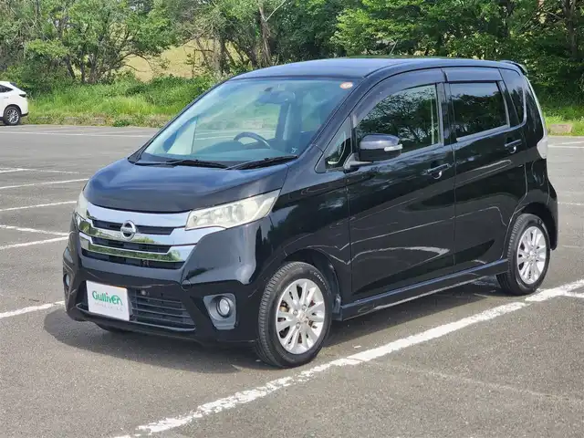 日産 デイズ ハイウェイスターX 福岡県 2014(平26)年 14.4万km 黒 社外SDナビ・ワンセグTV/スマートキー/プッシュスタート/純正アルミホイール/純正HIDヘッドライト/バックカメラ/ETC/保証書/取扱説明書