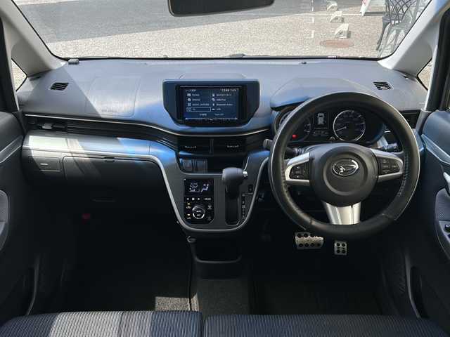 ダイハツ ムーヴ カスタム X 兵庫県 2015(平27)年 6.1万km ブラックマイカメタリック 純正ディーラーSDナビ/　Bluetooth/UB/CD/AM/FM/IPod/フルセグTV（走行中視聴可）/ETC/ベンチシート/アンチロック・ブレーキ・システム/横滑り防止装置/盗難防止装置/アイドリングストップ/パワーステアリング/パワーウィンドウ/LEDヘッドライト/オートライト/プッシュスタート/エアバッグ（W）/スペアキー（１本）/保証書/取扱説明書
