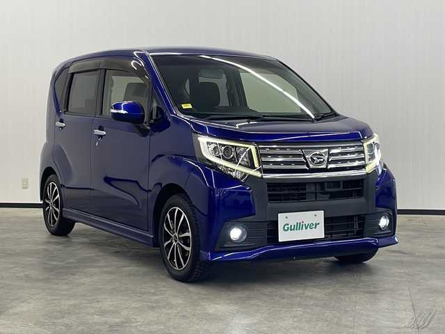 ダイハツ ムーヴ カスタム X ハイパー SA 長崎県 2015(平27)年 6.2万km ディープブルークリスタルマイカ 禁煙車/三菱メモリーナビ/バックカメラ/ETC/パーキングアシスト/Bluetooth/ステアリングリモコン/衝突軽減ブレーキ/ECO IDLE/電動格納ミラー/オートライト/LEDヘッドライト/フォグランプ/ドアバイザー/社外フロアマット/社外アルミ/USB入力端子/スペアキー/取扱説明書/保証書