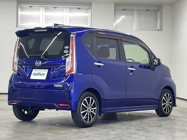ダイハツ ムーヴ カスタム X ハイパー SA 長崎県 2015(平27)年 6.2万km ディープブルークリスタルマイカ 禁煙車/三菱メモリーナビ/バックカメラ/ETC/パーキングアシスト/Bluetooth/ステアリングリモコン/衝突軽減ブレーキ/ECO IDLE/電動格納ミラー/オートライト/LEDヘッドライト/フォグランプ/ドアバイザー/社外フロアマット/社外アルミ/USB入力端子/スペアキー/取扱説明書/保証書