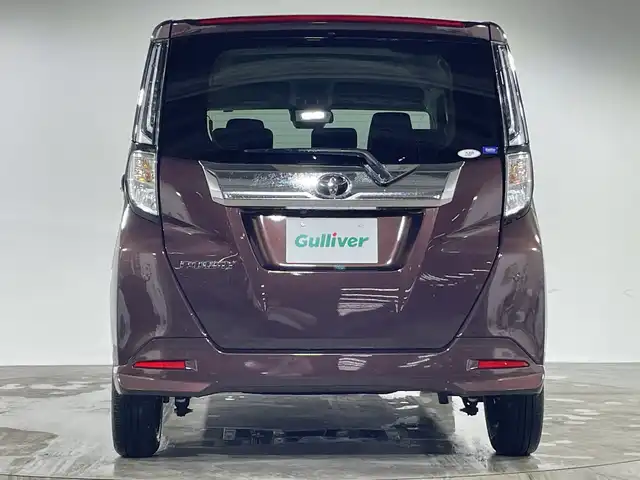 トヨタ ルーミー カスタムG 福岡県 2022(令4)年 1.1万km プラムブラウンパールクリスタルシャイン プッシュスタート/両側パワースライドドア/アイドリングストップ/オートブレーキホールド/純正LEDヘッドライト/シートヒーター/ドアバイザー/フォグランプ/保証書/スペアキー