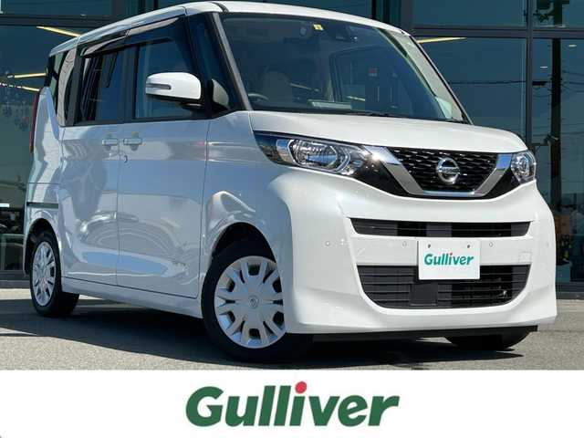 日産 ルークス X 愛媛県 2020(令2)年 5.5万km ホワイトパール 純正9型ナビ/全周囲カメラ/左側電動スライドドア/ハンズフリースライド/ドライブレコーダー/クリアランスソナー/後席サーキュレーター/アイドリングストップ/電格ミラー/純正ドアバイザー/後席サンシェイド/現状サマー(鉄)(155/65/R14)/BRIDGESTONE NEWNO/禁煙車