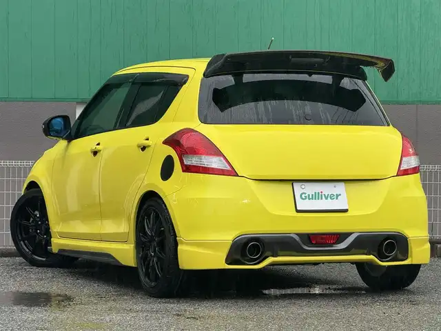 スズキ スイフト スポーツ 千葉県 2014(平26)年 3.1万km チャンピオンイエロー 社外7インチHDDナビ/フルセグTV/CD/DVD/BT/ETC/バックカメラ/シートヒーター/社外フルエアロ/ディスチャージヘッドライト/フォグランプ/バックフォグ/オートライト/社外17インチAW