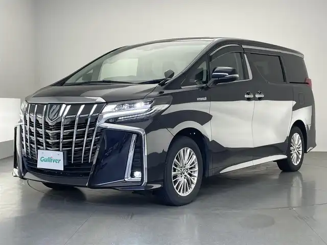 トヨタ アルファードハイブリット SR Cパッケージ 愛知県 2018(平30)年 4万km スパークリングブラックパールクリスタルシャイン 純正１０型ナビ　ムーンルーフ　デジイン　禁煙　ＨＤＭＩ　電動リヤゲート　バックカメラ　セーフティセンス　衝突軽減　追従クルコン　ｎａｎｏｅ　ベンチレーション　ＢＳＭ　シートヒーター　ＡＣ１００Ｖ電源 ステアリングヒーター　両側パワスラ　オットマン　パワーシート　オートハイビーム
