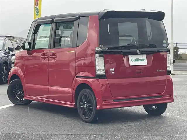 ホンダ Ｎ ＢＯＸ カスタム G Aパッケージ 島根県 2014(平26)年 6.7万km ミラノレッド 登録時走行距離　67011km/ワンオーナ/取扱説明書/保証書/純正ナビ(VXM-145VSi）/（Bluetooth/AM/FM/CD/DVD/USB）/ワンセグテレビ/バックカメラ/プッシュスタート/スマートキー/スペアキー/純正フロアマット/横滑り防止装置/衝突軽減システム/カーテンエアバック/純正アルミ１４インチ/禁煙車