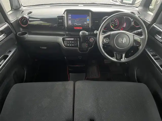 ホンダ Ｎ ＢＯＸ カスタム G Aパッケージ 島根県 2014(平26)年 6.7万km ミラノレッド 登録時走行距離　67011km/ワンオーナ/取扱説明書/保証書/純正ナビ(VXM-145VSi）/（Bluetooth/AM/FM/CD/DVD/USB）/ワンセグテレビ/バックカメラ/プッシュスタート/スマートキー/スペアキー/純正フロアマット/横滑り防止装置/衝突軽減システム/カーテンエアバック/純正アルミ１４インチ/禁煙車