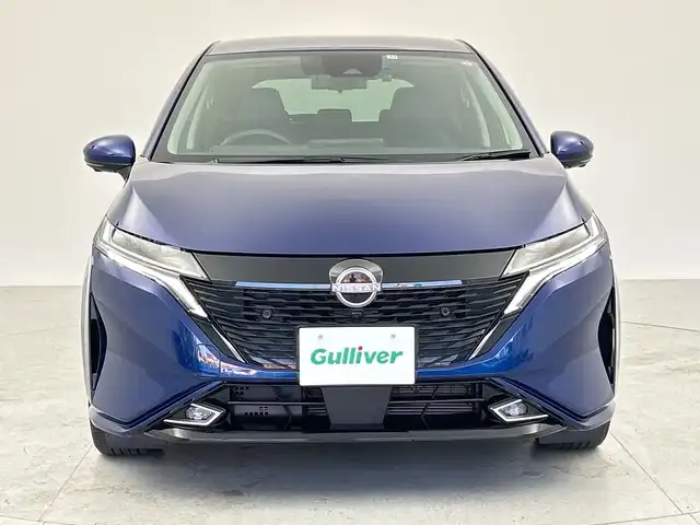 日産 オーラ G レザーエディション 愛知県 2021(令3)年 2.5万km オーロラフレアブルーパール 純正ナビ/・Bluetooth/・USB/・CD/DVD/・フルセグテレビ/アラウンドビューモニター/デジタルインナーミラー/衝突軽減ブレーキ/レーンキープアシスト/ブラインドスポットモニター/ステアリングスイッチ/フォグランプ/前後コーナーセンサー/LEDヘッドライト